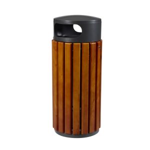 CORBEILLE ZENO à poser ou à fixer bois gris manganèse 60L