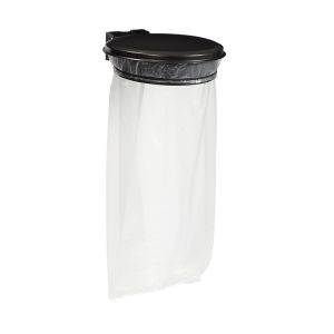 SUPPORT DE SAC COLLECMUR ESSENTIEL et couvercle acier poudré gris manganèse 110L
