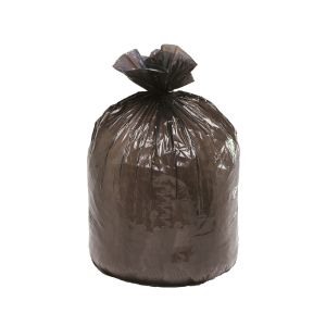 SAC POUBELLE A LIEN CLASSIQUE PEHD noir 110L 17µ 700x1050 25 x20 rouleaux