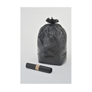 SAC POUBELLE A LIEN CLASSIQUE PEBD noir 110L 34µ 700x1050 25 x8 rouleaux