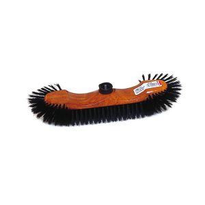 BALAI DEMI TETE vernie façon bois 30CM soie de chine grise longueur fibres 45MM
