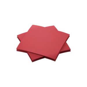 SERVIETTE BIO DUNISOFT bordeaux 20x20CM pliage en 4 180 x16 soit 2880 serviettes