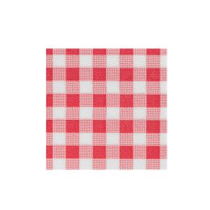 SERVIETTE OUATE vichy rouge 30x30CM 1 pli pliage en 4 200 x15 soit 3000 serviettes