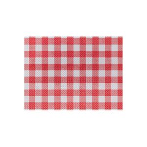 SET DE TABLE PAPIER GAUFRE Céline Vichy rouge 30x40CM barquette x 500