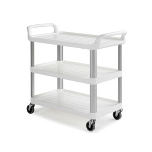 CHARIOT DE SERVICE SILVER 3 blanc 3 plateaux non caréné