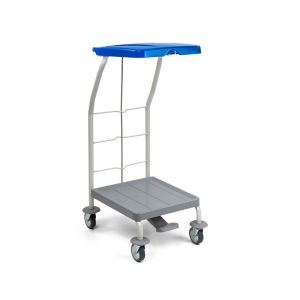 CHARIOT COLLECTE DE LINGE avec pédale et support sac 70L