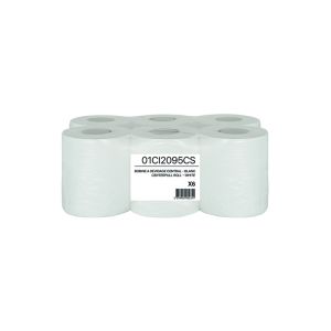 BOBINE DEVIDAGE CENTRAL blanche 2 plis 18x19,4CM 450 formats x6
