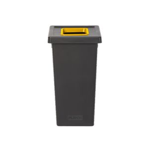 POUBELLE FIT TRI SELECTIF couvercle ouvert jaune 70L