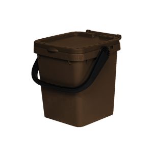 COLLECTEUR BIO-DECHETS brun 34,5x34,5x34,5CM 20L