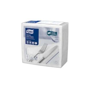SERVIETTE DINNER gaufrée blanche 2plis 39x39CM pliage en 4 50 x 20 paquets