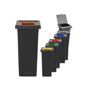 POUBELLE FIT TRI SELECTIF couvercle fermé jaune 50L