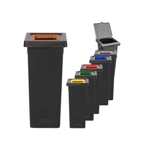 POUBELLE FIT TRI SELECTIF couvercle fermé gris 50L