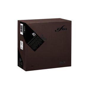 SERVIETTE DE TABLE TISSU' cacao 38x38CM 2 plis 40 x36 paquets soit 1440