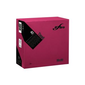 SERVIETTE DE TABLE TISSU' fuschia 38x38CM 2 plis 40 x36 paquets soit 1440