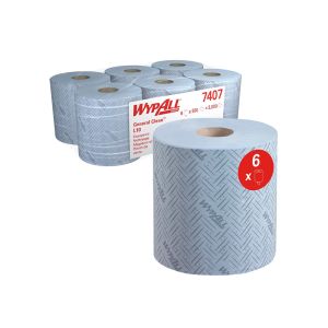 ESSUYEUR REACH PLUS L10 bleu dévidage central  38x18.3CM 1 pli 500 formats x6