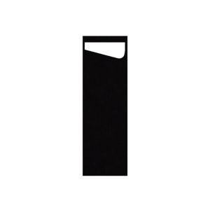 SACCHETTO SLIM noir serviette bio dunisoft blanche 20x40CM 60 x4 paquets