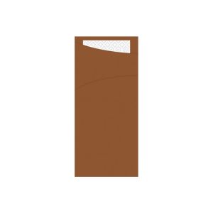 SACCHETTO marron avec serviette ouate blanche 33 2p 100 x 5 sachets