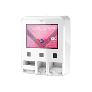 DISTRIBUTEUR HYGIENE FEMININE pour protection périodique blanc