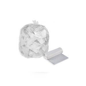 SAC POUBELLE A LIEN CLASSIQUE PEBD transparent 50L 30µ 680x750  25 x20 rouleaux