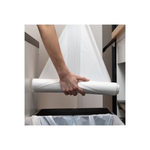 SAC POUBELLE A LIEN CLASSIQUE biocompostable blanc 130L 35µ 820x1050  20 x 5 rouleaux