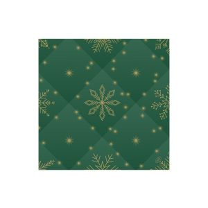 SERVIETTE DUNISOFT BIO Rhombus vert 40x40CM 60 x6 paquets