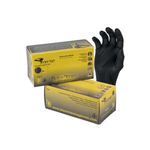 GANT NITRILE non poudré noir Extra-grip taille XL=9/10 boite de 100