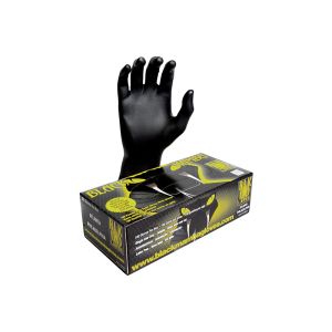 GANT NITRILE non poudré noir solide et souple taille M=7/8 boite de 100