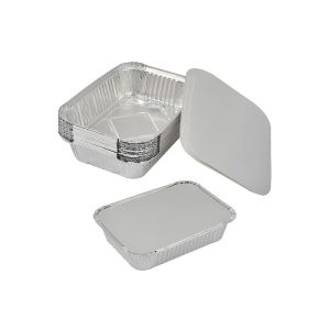 BARQUETTE ALUMINIUM fermable 90CL 21.8x15.5x3.8CM 100 x4 sachets soit 400