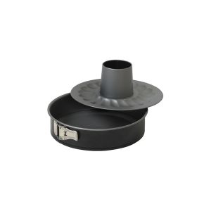 MOULE BISCUIT ROND démontable à charnière avec 2 fonds an-dérapant 28CM