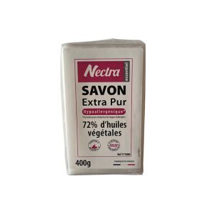 SAVON PUR ESSENTIEL en pain 100% huiles végétales sans parfum 400GR x12