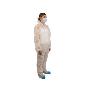 COMBINAISON HYGIENE blanche avec cagoule polypropylène T.L x25