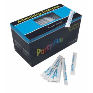 CURE-DENTS enveloppés en bois 2 pointes 6,5CM x1000