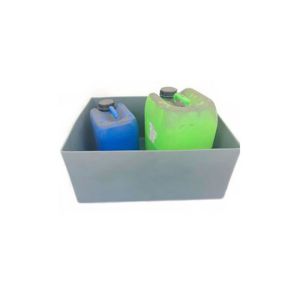 BAC DE RETENTION gris sans caillebotis 0.58x0.40x0.11M 25L