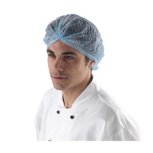 CHARLOTTE CLIP bleue non tissé 50CM à plat à élastique x 100 charlottes