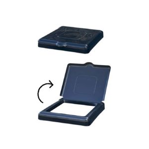 COUVERCLE POUBELLE FIT seul fermé bleu 50L