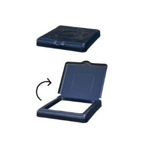 COUVERCLE POUBELLE FIT seul fermé bleu 70L