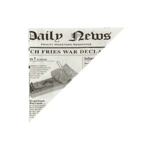 CORNET A FRITES en papier ingraissable imprimé journal 250x108MM x1000