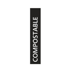 ETIQUETTE STIK COMPOSTABLE déchets organiques verticale l'unité