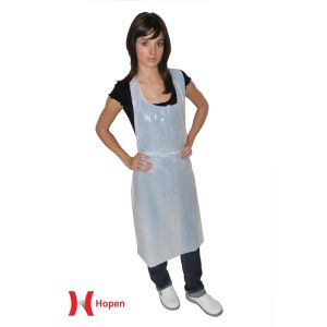 TABLIER hygiène PE extra gaufré blanc 70µ 140x70CM 50 x 5 sachets