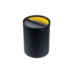 CORBEILLE SLAIS tri sélectif acier noir 2x 6L