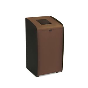 POUBELLE ROXY TRI SELECTIF modulaire noir et marron 80L