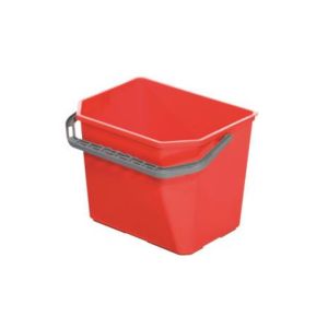 SEAU pour chariot rouge avec poignée 12L