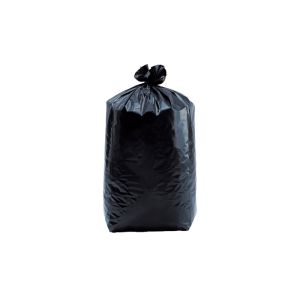 SAC POUBELLE A LIEN CLASSIQUE PEBD noir 100L 53µ 820x850 25 x8 rouleaux