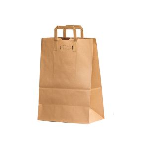 SAC de transport papier kraft brun avec anses 22x12x30CM x250