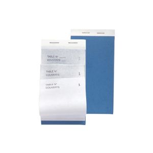 BLOC COMMANDE MAITRE D'HOTEL autocopiant blanc 80x150MM tripli 50 feuilles10x5paquets