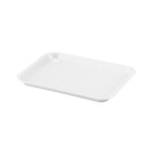 PLATEAU A USAGE UNIQUE blanc sans compartiment 20x15CM x400