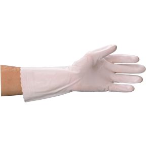 GANT DE NETTOYAGE VINYLE BLANC FLOQUE SANS POUDRE 300MM TAILLE 6 7 S 1 paire