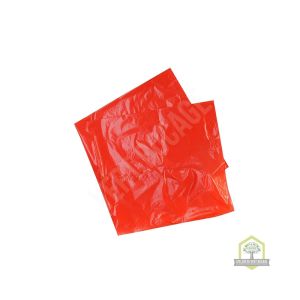 SAC POUBELLE A SOUFFLETS PEBD rouge 50L 30µ 680x750 25 x20 rouleaux