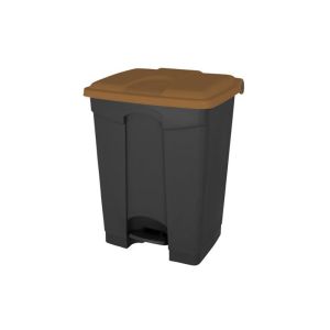 COLLECTEUR A PEDALE déchets alimentaires 67,3x41,2x49,5CM gris/brun 70L