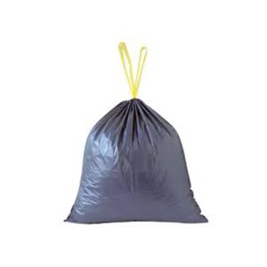 SACS POUBELLE LIEN COULISSANT PEBD REGENERE GRIS NOIR 100L en 29µm x200
